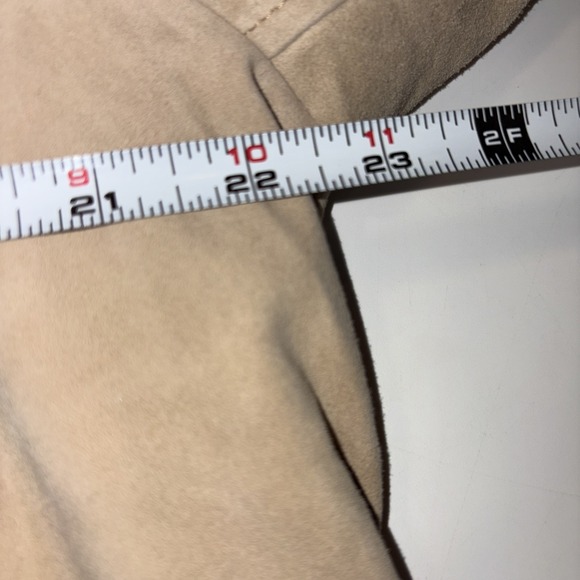 Lauren Ralph Lauren Suede Leather Fringe Western Jacket Camel Women's 18 - Picture 10 of 11